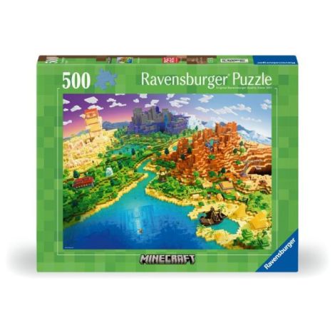 Ravensburger - Puzzle lumea Minecraft 500 piese - poza 1
