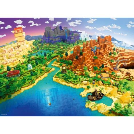 Ravensburger - Puzzle lumea Minecraft 500 piese - poza 3