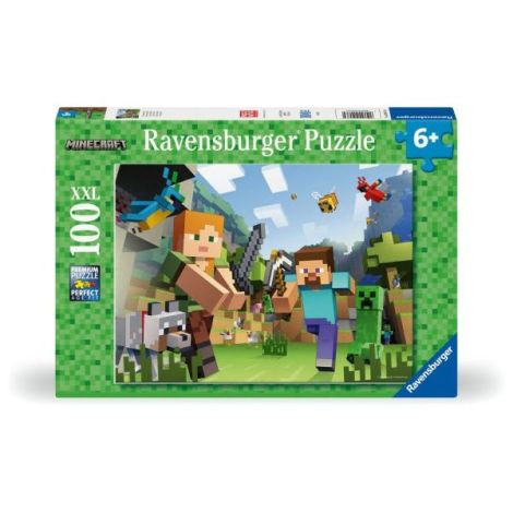 Ravensburger - Puzzle Minecraft 100 piese XXL - poza 1