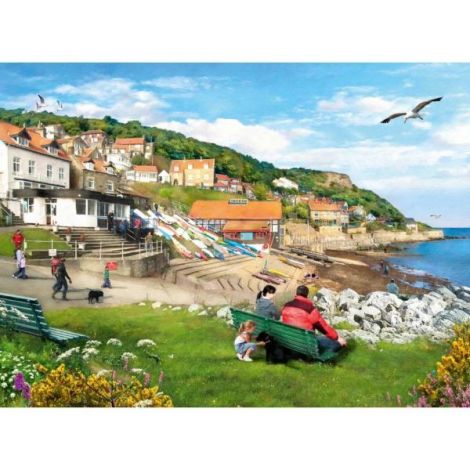 Ravensburger - Puzzle peisaje pitoresti Yorkshire Whitby si Runswick Bay 2x500 piese - poza 2