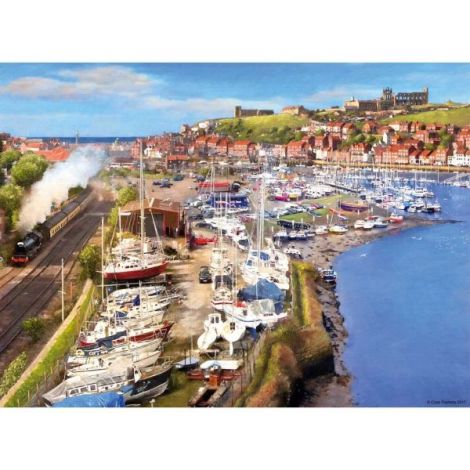 Ravensburger - Puzzle peisaje pitoresti Yorkshire Whitby si Runswick Bay 2x500 piese - poza 3