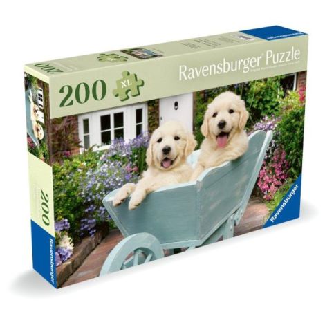 Ravensburger - Puzzle pentru varstnici Golden Retriever cu sablon de imagine si suport din carton 200 piese mari XL - poza 2