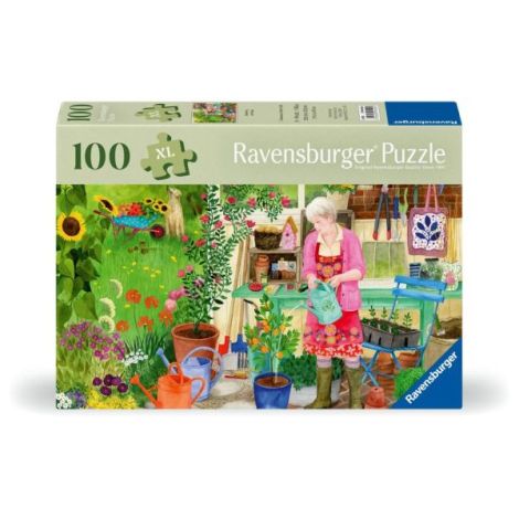 Ravensburger - Puzzle pentru varstnici gradinarit cu sablon de imagine si suport din carton 100 piese mari XL - poza 1