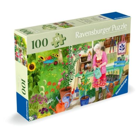 Ravensburger - Puzzle pentru varstnici gradinarit cu sablon de imagine si suport din carton 100 piese mari XL - poza 2