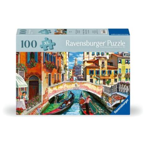 Ravensburger - Puzzle pentru varstnici Venetia cu sablon de imagine si suport din carton 100 piese mari XL - poza 1