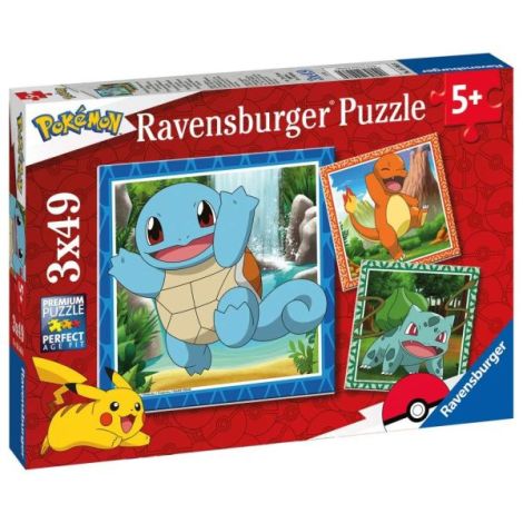 Ravensburger - Puzzle personaje Pokemon 3x49 piese - poza 1