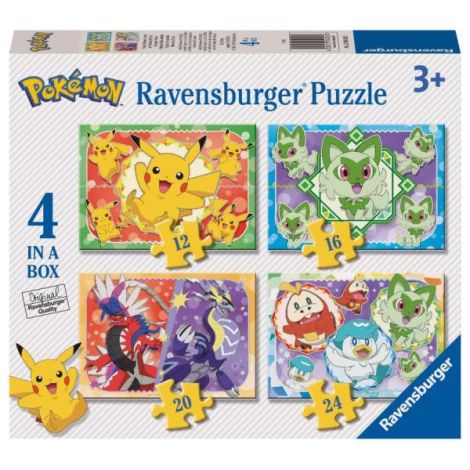 Ravensburger - Puzzle Pokemon 4 buc in cutie 12 16 20 24 piese - poza 1
