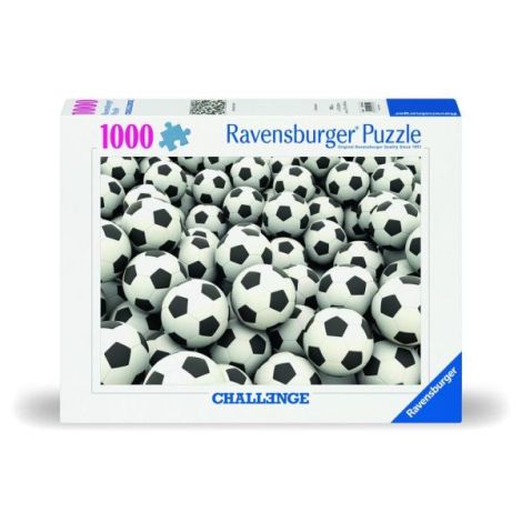 Ravensburger - Puzzle provocare mingi de fotbal 1000 piese design nou - poza 1