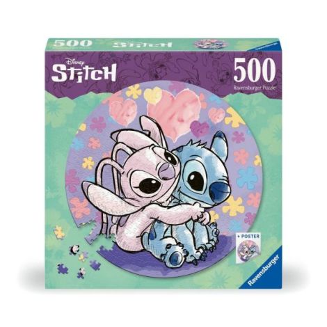 Ravensburger - Puzzle rotund Disney Stitch 500 piese - poza 1