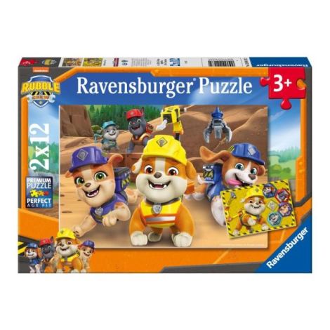 Ravensburger - Puzzle Rubble si echipa lui 2x12 piese - poza 1