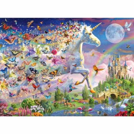 Ravensburger - Puzzle Star Line Unicorn si fluturi care lumineaza in intuneric 200 piese XXL - poza 3