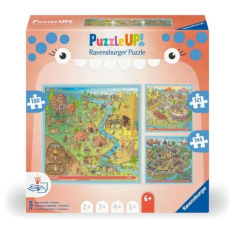 Ravensburger - Puzzle Up istorie 3 puzzle 100 121 144 piese - poza 1