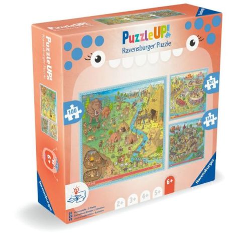 Ravensburger - Puzzle Up istorie 3 puzzle 100 121 144 piese - poza 2