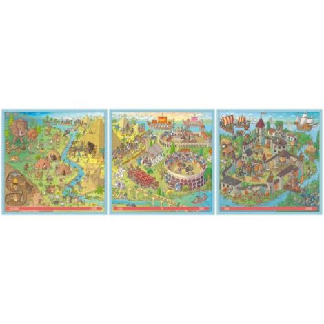 Ravensburger - Puzzle Up istorie 3 puzzle 100 121 144 piese - poza 3