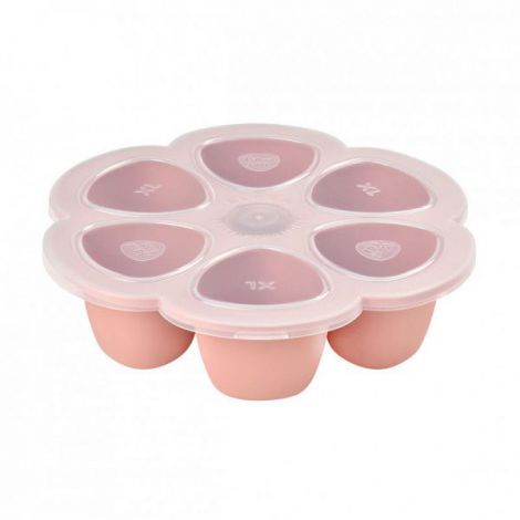 Recipient ermetic silicon multiportii 6x150 ml Beaba Old Pink - poza 1