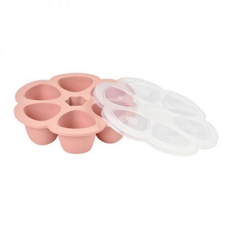 Recipient ermetic silicon multiportii 6x150 ml Beaba Old Pink - poza 2