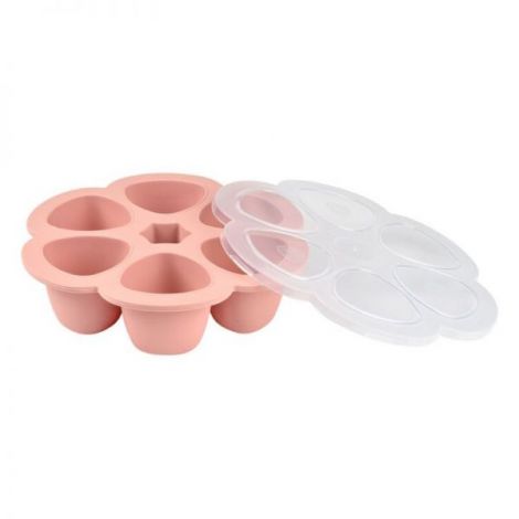 Recipient ermetic silicon multiportii 6x90 ml Beaba Old Pink - poza 2