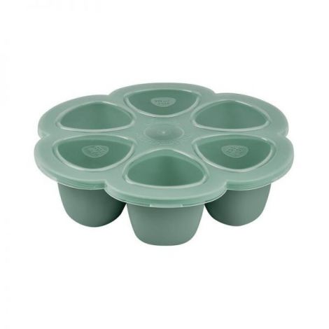 Recipient ermetic silicon multiportii 6x90 ml Beaba Sage Green - poza 1