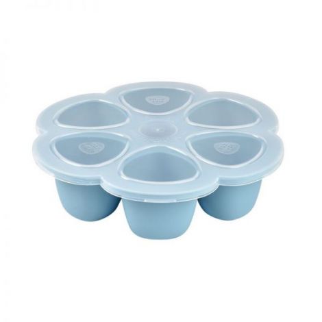 Recipient ermetic silicon multiportii 6x90 ml Beaba Windy Blue - poza 1
