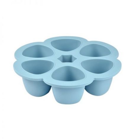 Recipient ermetic silicon multiportii 6x90 ml Beaba Windy Blue - poza 2