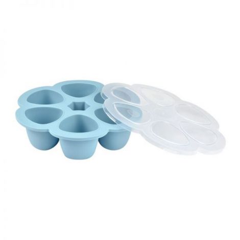 Recipient ermetic silicon multiportii 6x90 ml Beaba Windy Blue - poza 3