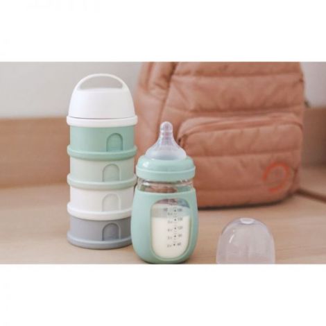 Recipient lapte praf 4 compartimente Beaba Sage Green - poza 3