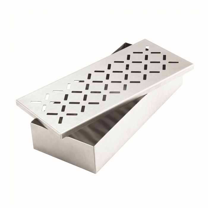 Recipient pentru afumare, Otel inoxidabil, Argintiu, 22.3x9.7 cm