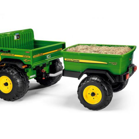 Remorca Peg Perego John Deere Adventure, 3 ani+, Negru Verde Galben - poza 1