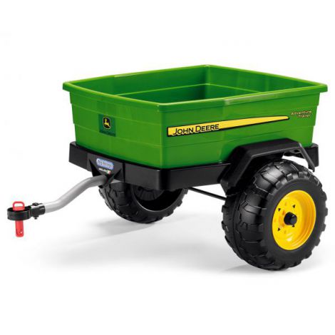 Remorca Peg Perego John Deere Adventure, 3 ani+, Negru Verde Galben - poza 3