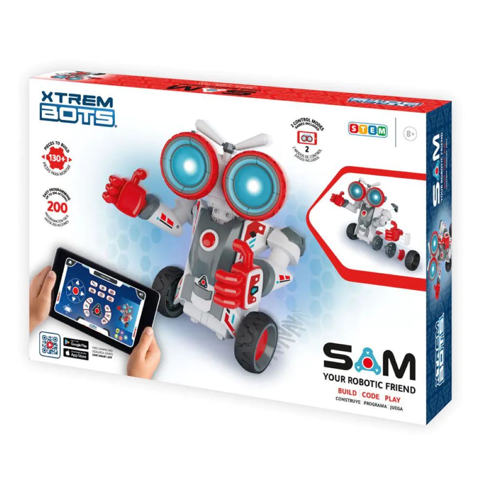 Robot Interactiv de asamblat Xtrem Bots Sam 130 piese - poza 2