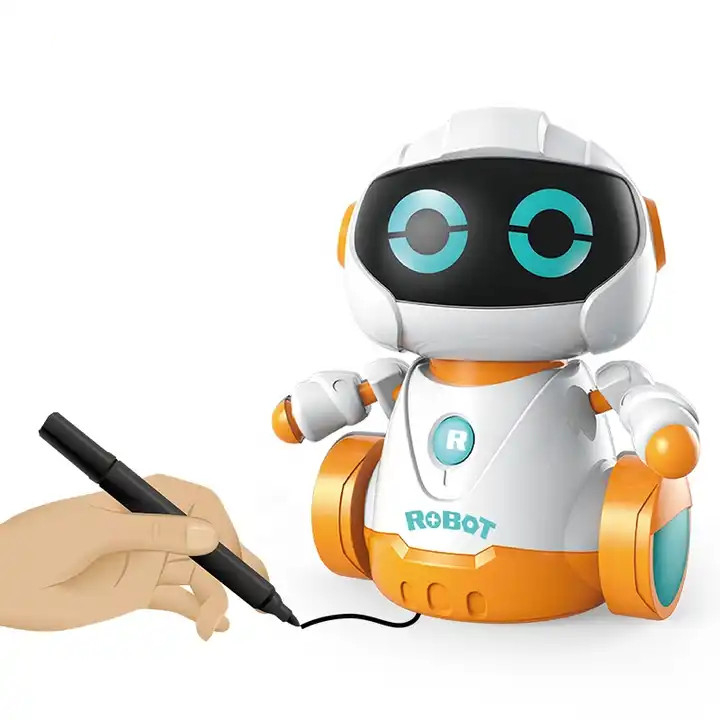 Robot interactiv Smart cu telecomanda si lumina LED - jucarie educativa pentru copii