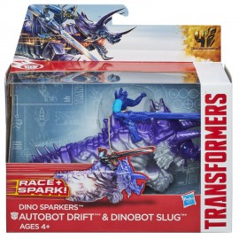 Robot Transformers Set figurine Autobot Drift and Dinobot Slug Dino sparkers - poza 2