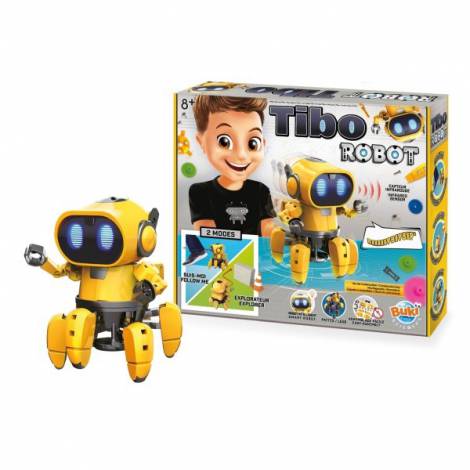 Robotul Tibo, Jucarie Stem usor de construit, 8 ani+ ,robot cu 6 picioare, Foolow-me, Explorator, Buki France Sciences - poza 2