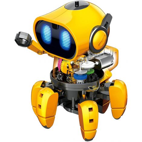 Robotul Tibo, Jucarie Stem usor de construit, 8 ani+ ,robot cu 6 picioare, Foolow-me, Explorator, Buki France Sciences - poza 3