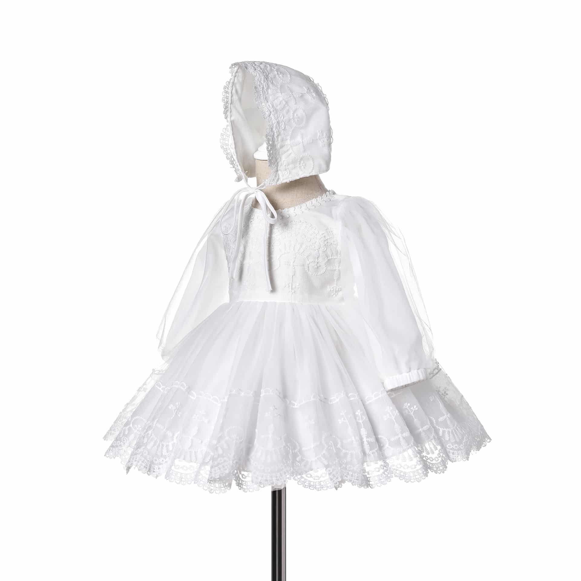 Rochie Fetite Alba Cu Maneca Lunga Lusi - 18-24 luni - poza 5