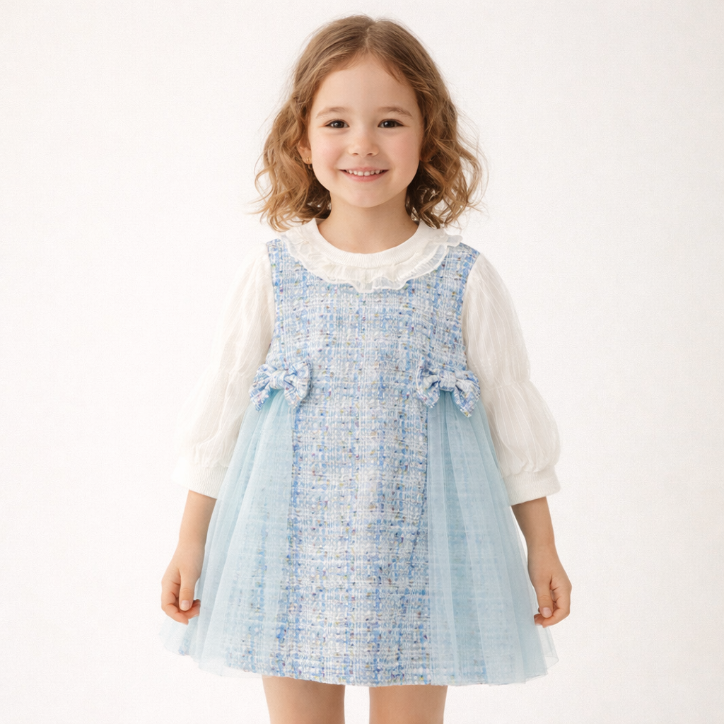 Rochie Fetițe Albastra Andreea - 12-18 luni - poza 1