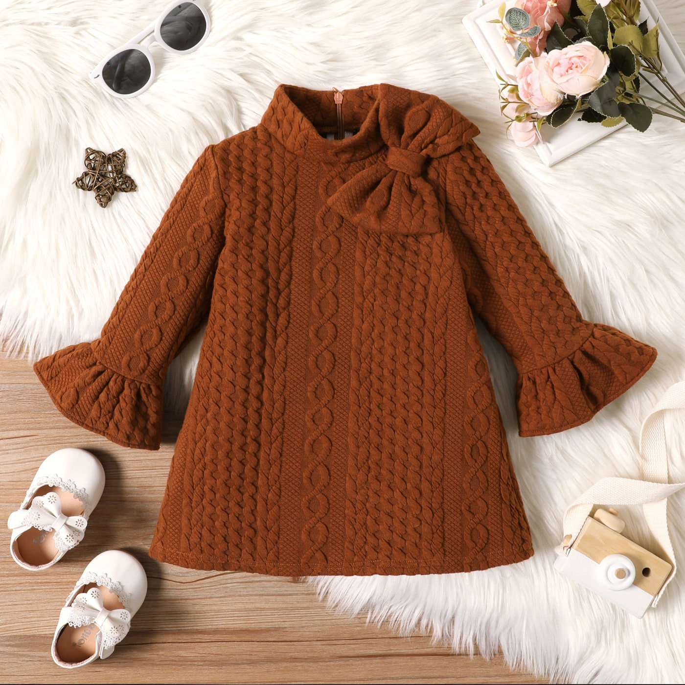 Rochie Fetite Brownie - 9-12 luni - poza 1
