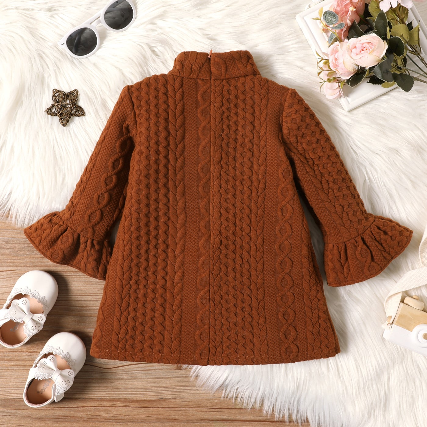 Rochie Fetite Brownie - 9-12 luni - poza 3