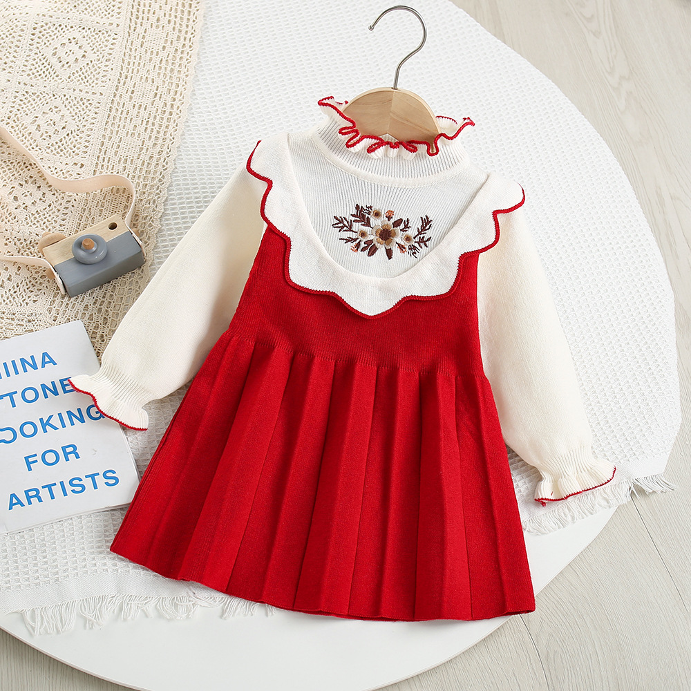 Rochie Fetite Rosie cu Broderie Freya - 6-7 ani - poza 2