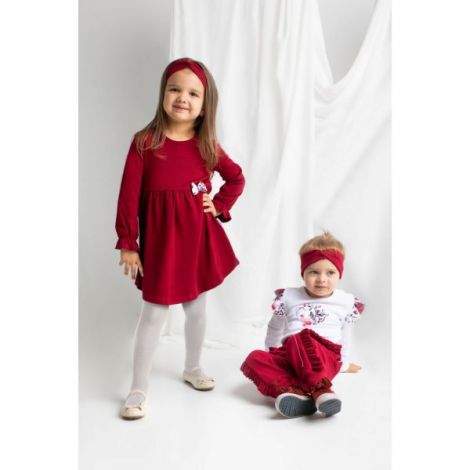 Rochita cu maneca lunga bumbac 100% (180166) Colectia Kate 2021 Marimea 74 - poza 3