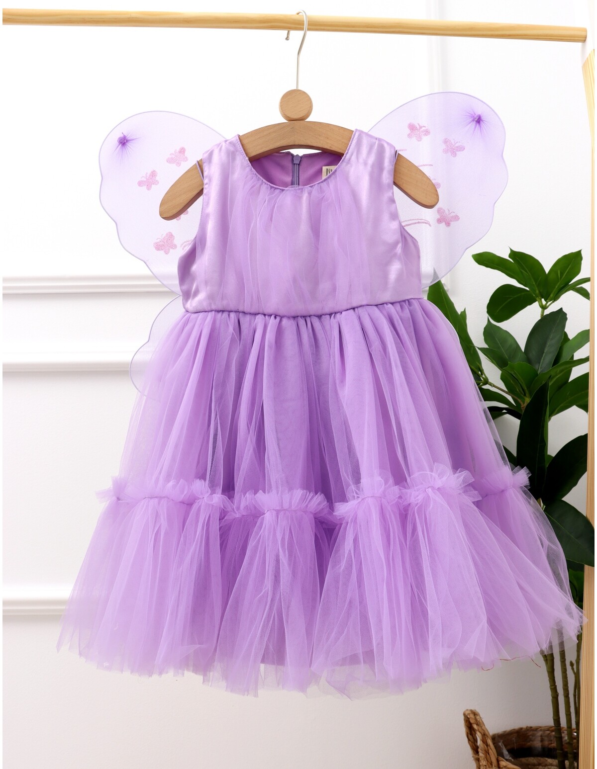 Rochita Fantasy cu aripioare de fluturas mov