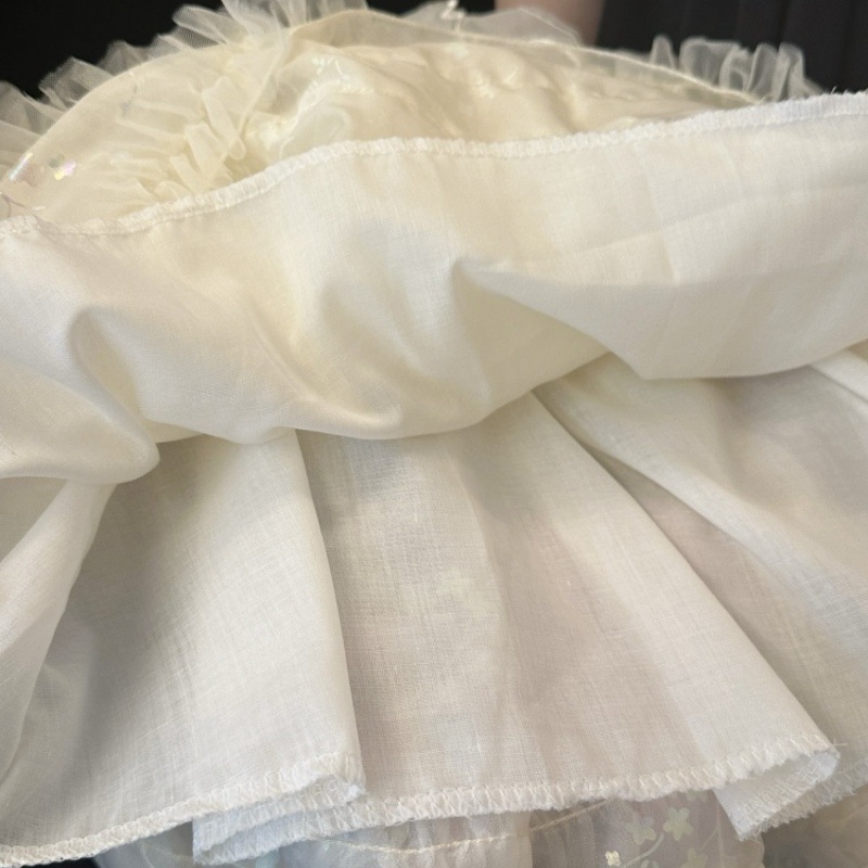 Rochiță Prințesă Fetițe Ivoire Tulle Strălucitor Inna - 4-5 ani - poza 4