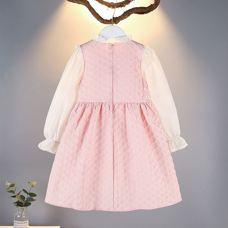 Rochita Roz Fetite cu Broderie Anora - 2-3 ani - poza 2