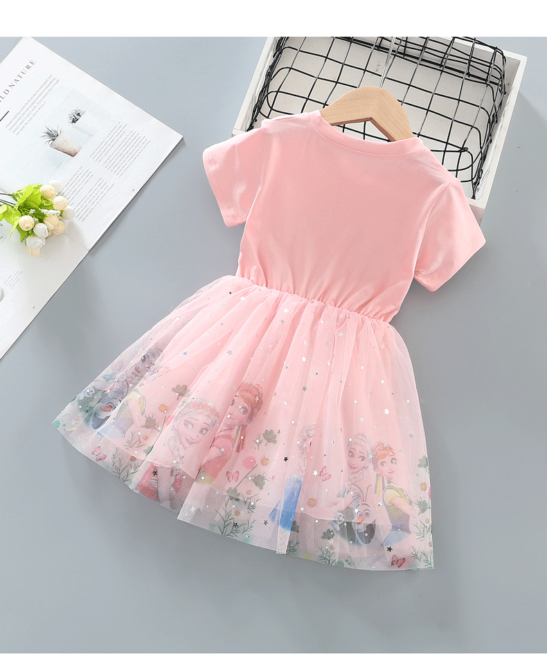 Rochita Roz Fetite cu Printese Livia - 2-3 ani - poza 2