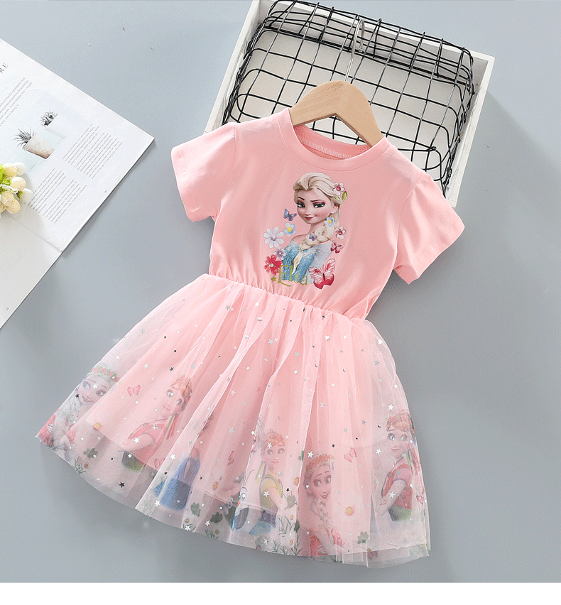 Rochita Roz Fetite cu Printese Livia - 3-4 ani - poza 1