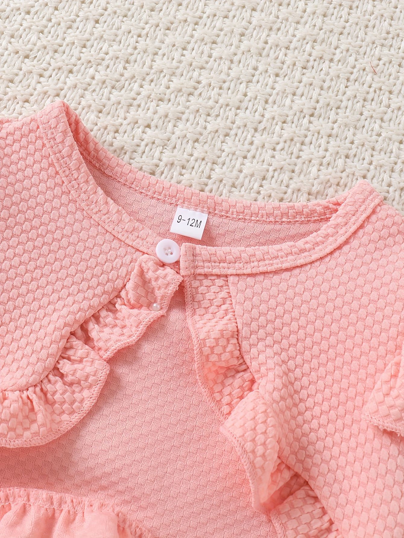Rochiță și Bolero Roz Tulle și Aplicații Florale Noelia - 18-24 luni - poza 3