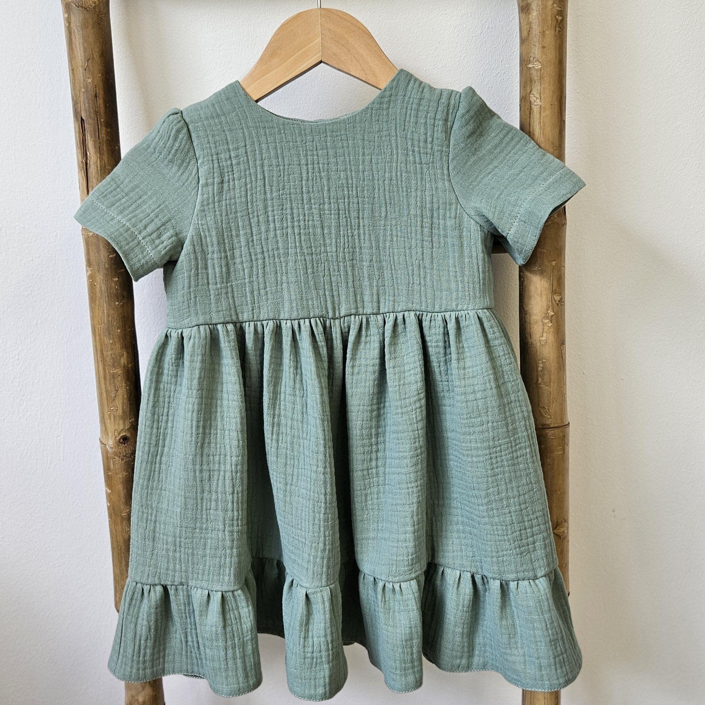 Rochita verde fetite muselina - 92