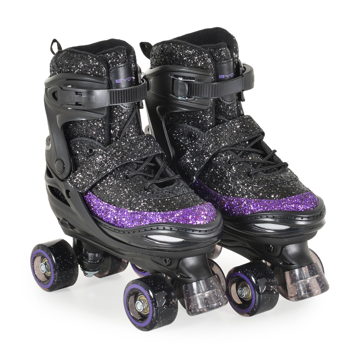 Role reglabile Byox Sparkle L (38-41) Negru, Mov - poza 1