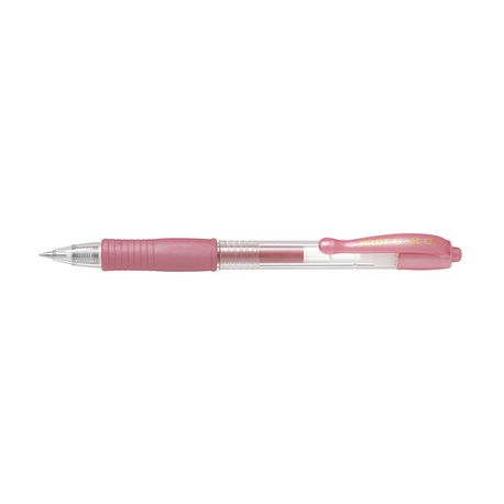 Roller cu gel G-2 Metalic Pilot 0.7 mm varf mediu roz