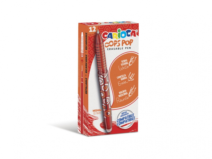 Roller cu stergere 0.7 mm Carioca Oops Pop,3 culori